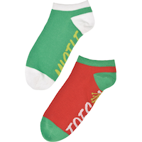Adult Mismatched Mistletoes No-Show Socks, 2-pc Side_Left