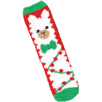 Adult Llama & Polka Dot Socks, 2-pk Front_Flat