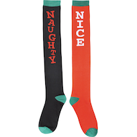 Naughty & Nice Knee Socks, Adult, One Size Composite_or_Mixed