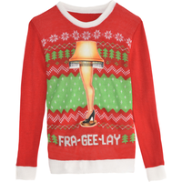 A Christmas Story Leg Lamp Ugly Christmas Sweater Front_Flat