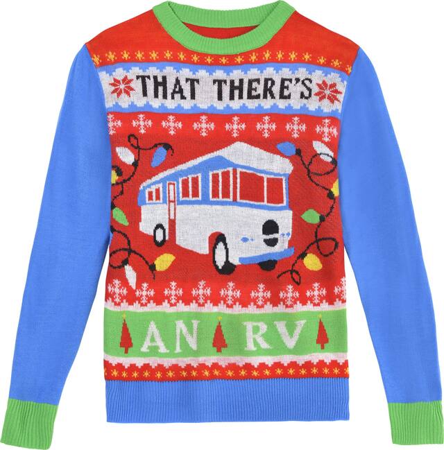 Affreux chandail vacances de Noël en VR, Le sapin à des boules Front_Flat