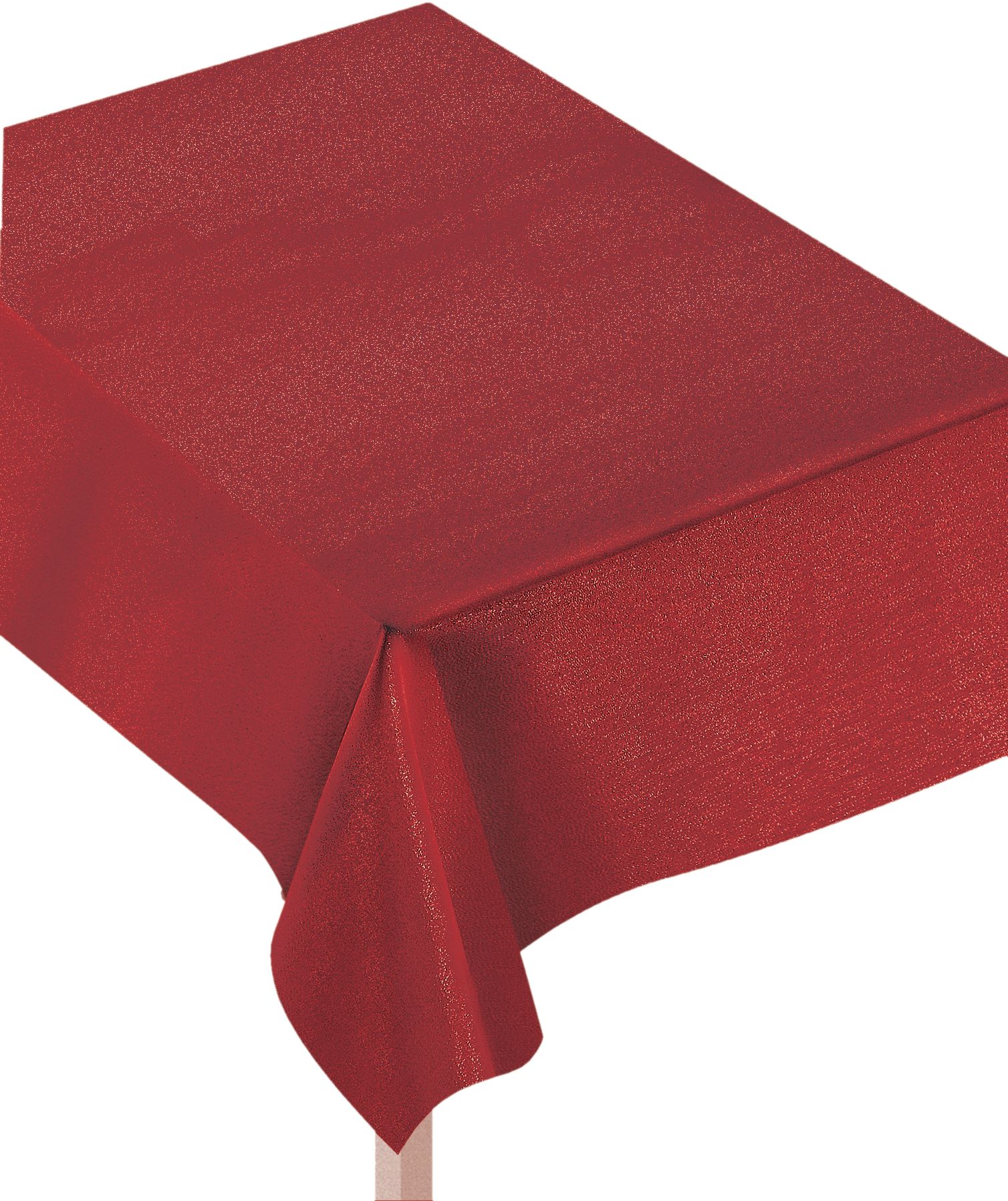 Metallic Red Fabric Tablecloth, 60 x 84-in CloseUp