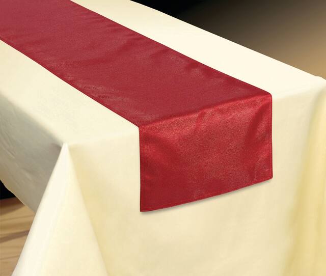 Metallic Red Table Runner, 13 x 72-in CloseUp