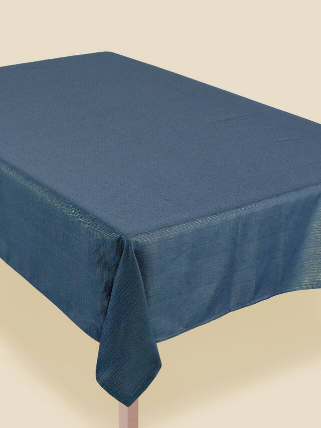 Nappe en tissu sarcelle métallisé CloseUp