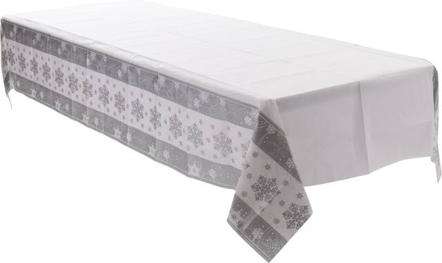 Sparkling Snowflake Table Cover Front_Angled_Left