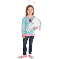 Affreux chandail de Noël pour enfant, licorne Front_Flat