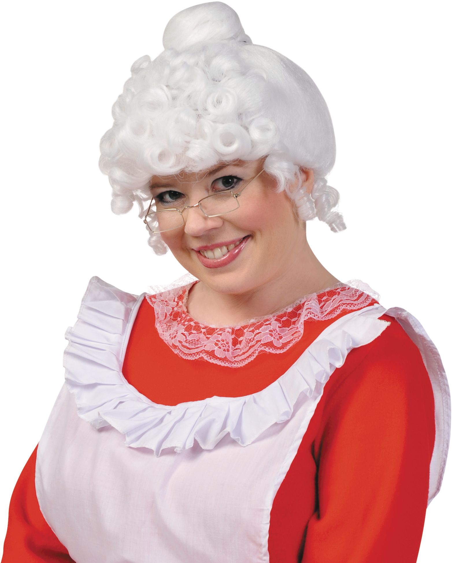 Perruque de mère Noël, adulte, taille unique Front_Angled_Left