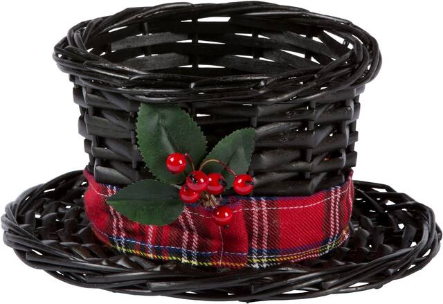 Small Snowman Hat Basket Front_Flat