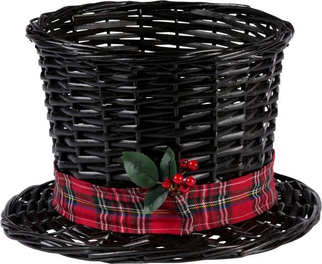 Grand panier en forme de chapeau de bonhomme de neige Front_Elevated