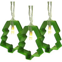 Lumières sur fil moule à biscuits en forme d'arbre de noël CloseUp