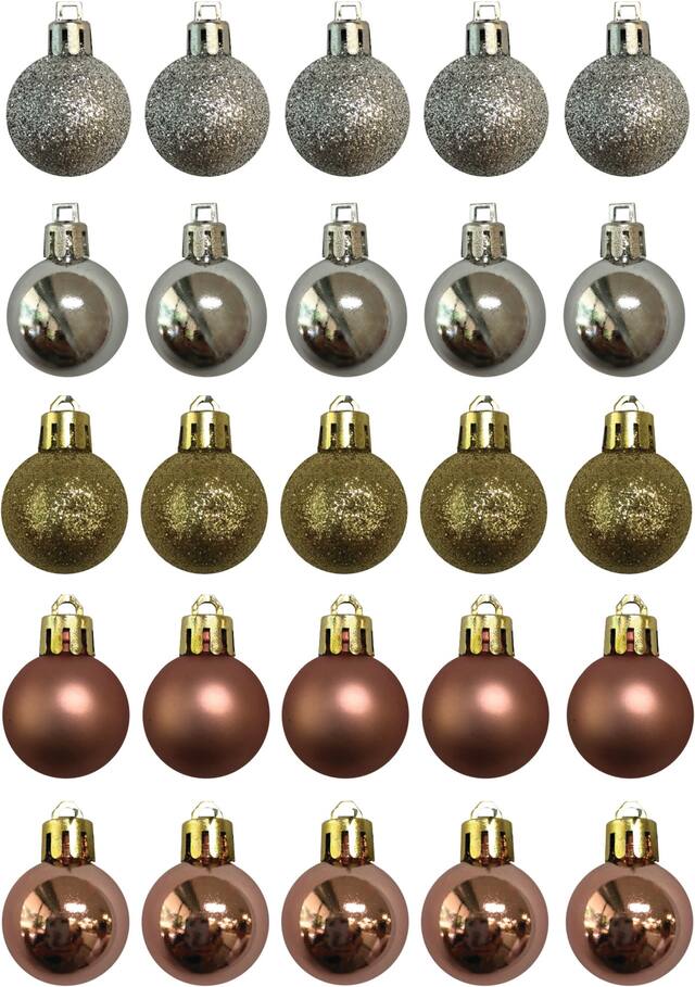 Décorations variées en métal, paq. 25 Front_Flat