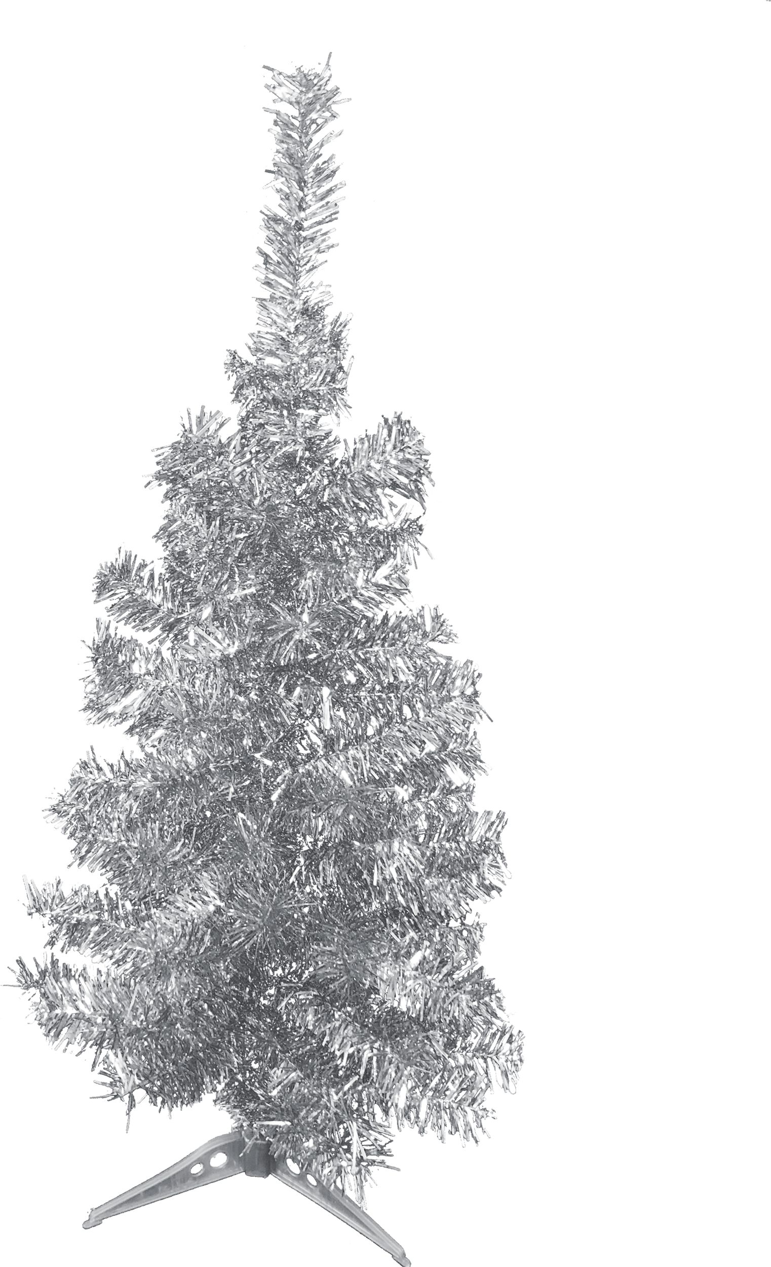 Arbre de Noël décoratif argenté Front_Flat