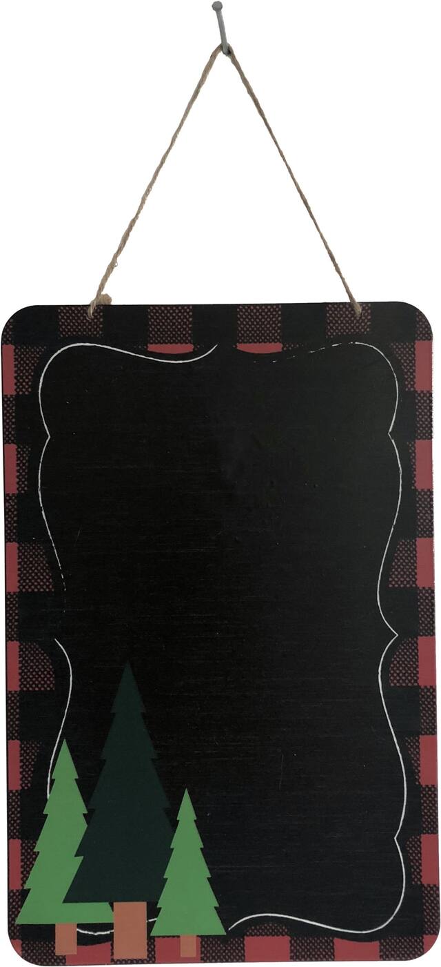 Buffalo Plaid Christmas Chalkboard Sign Front_Flat