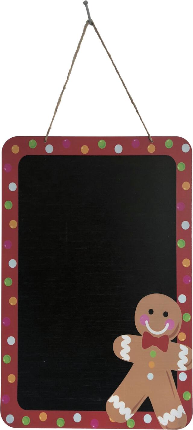 Gingerbread Man Christmas Chalkboard Sign Front_Flat