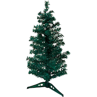 Mini Evergreen Tinsel Christmas Tree Front_Flat