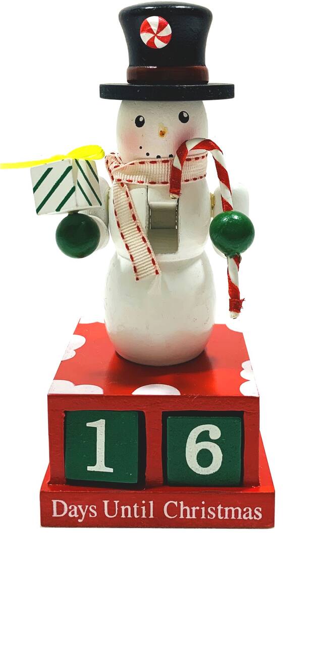 Countdown Snowman Nutcracker Front_Flat