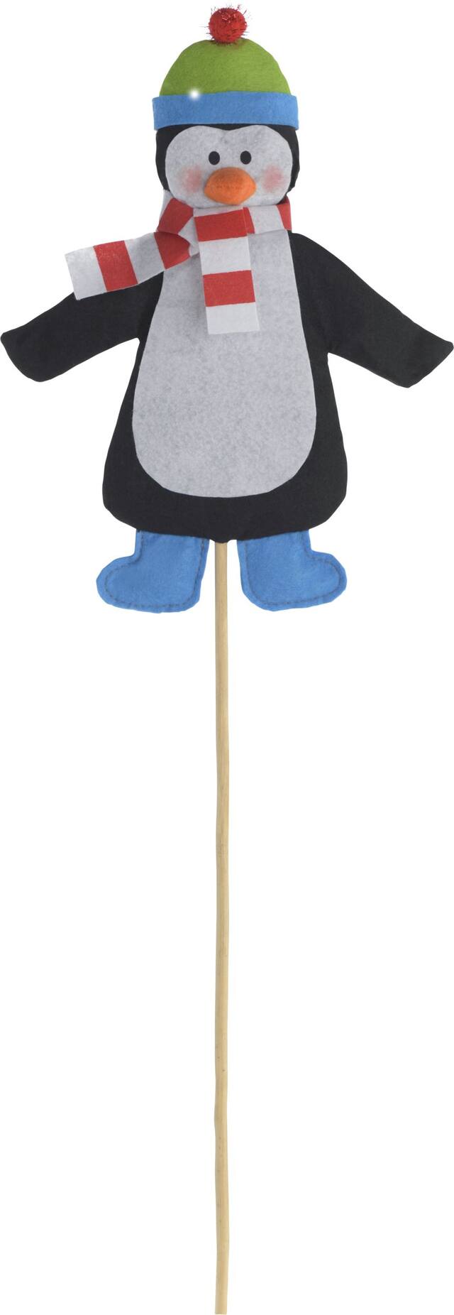 Mini Friendly Penguin Yard Stake Front_Flat