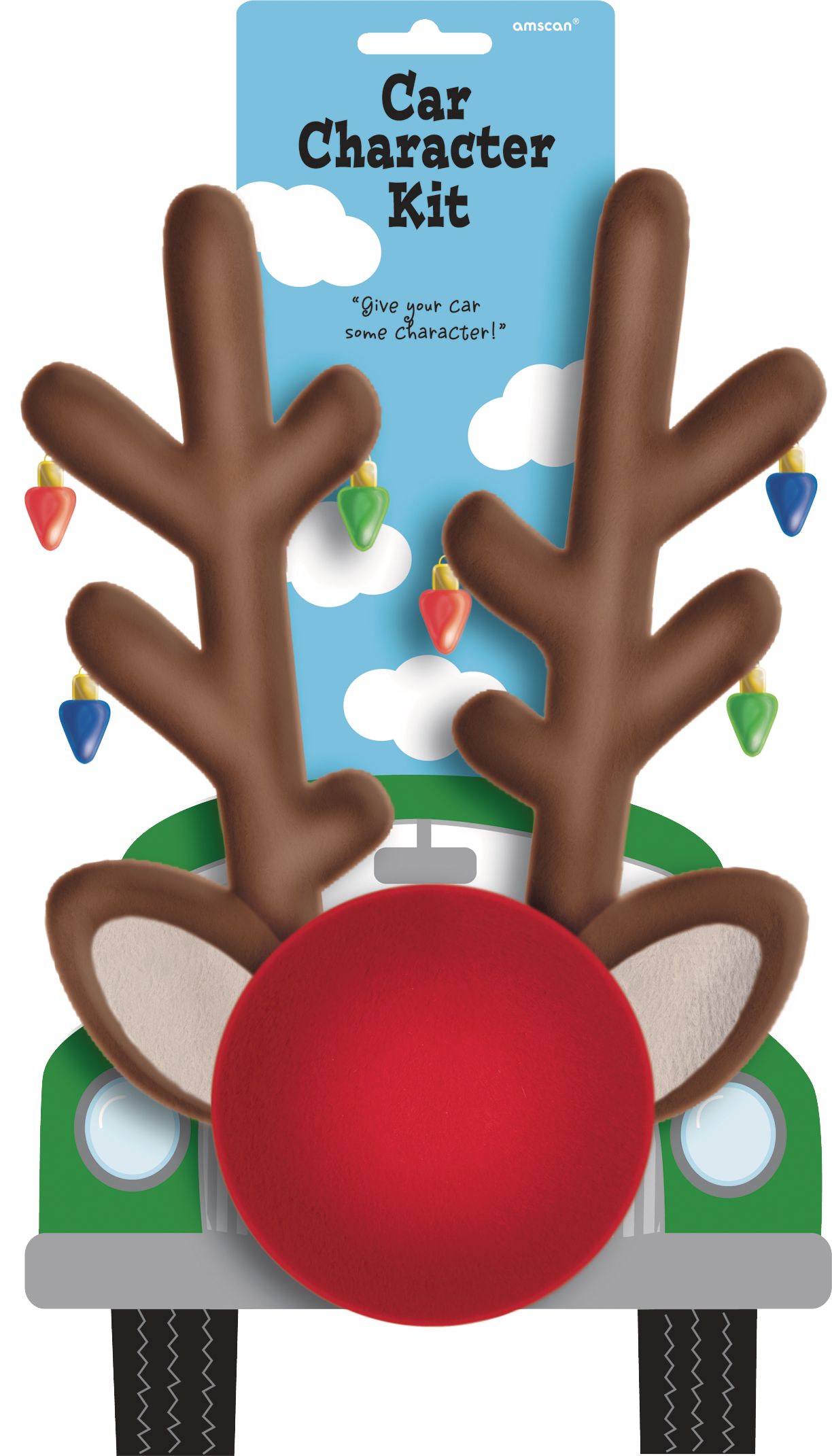 Reindeer Car Costume with Jingle Bells Front_Flat