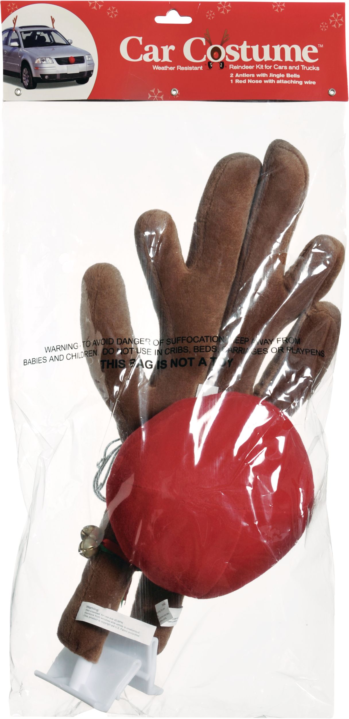 Reindeer Car Costume with Jingle Bells Front_Flat