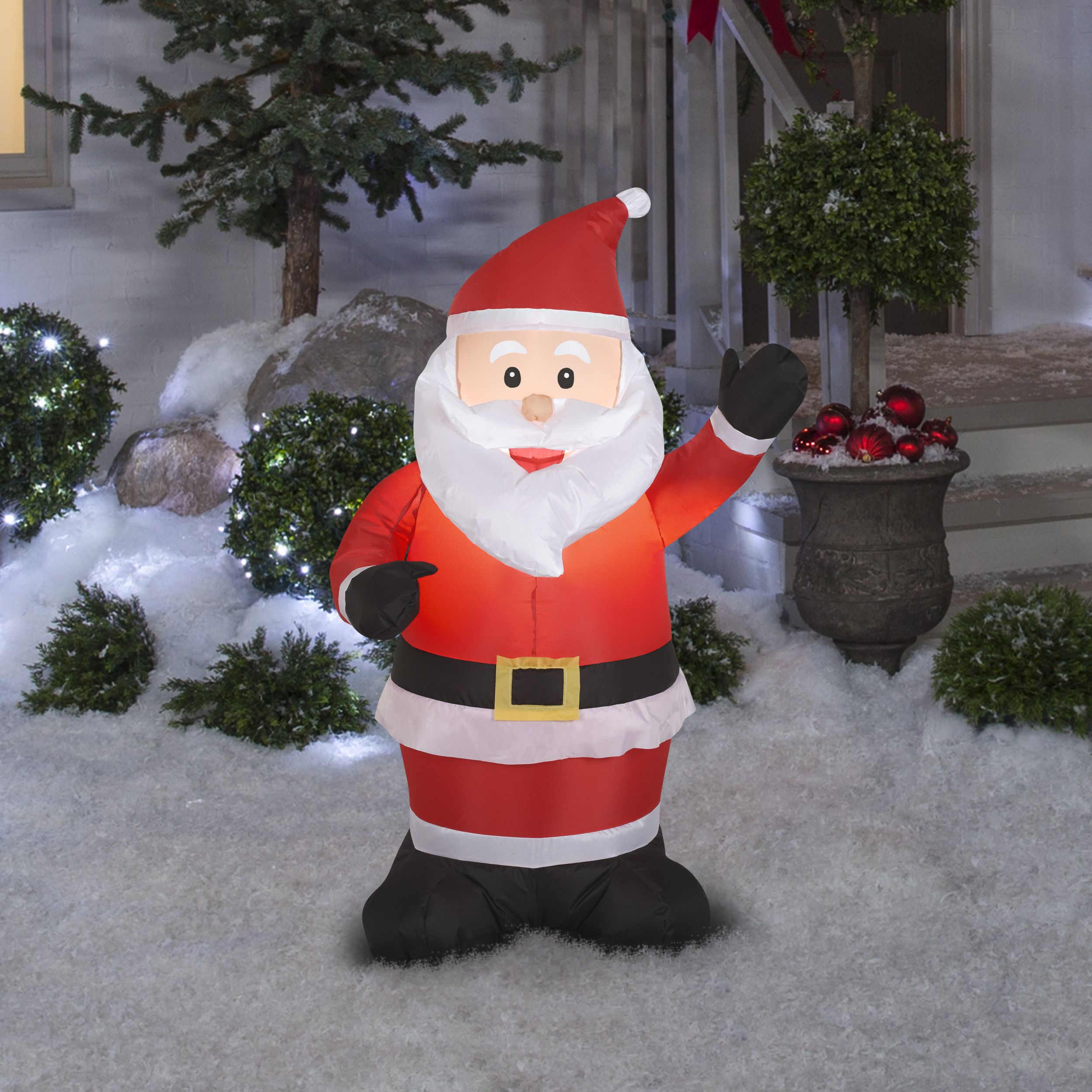 Light-Up Inflatable Santa Front_Flat