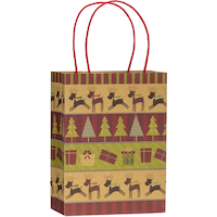 Medium Kraft Paper Gift Bags, 4-pk Front_Angled_Right