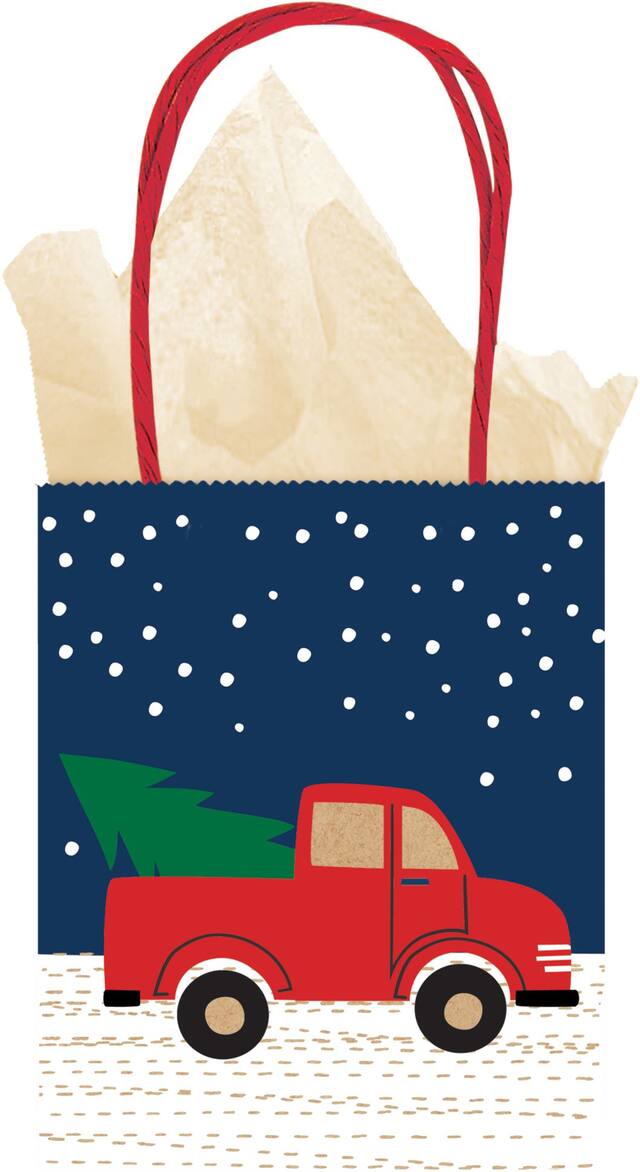 Kraft Christmas Gift Bags, 7-pk Front_Flat