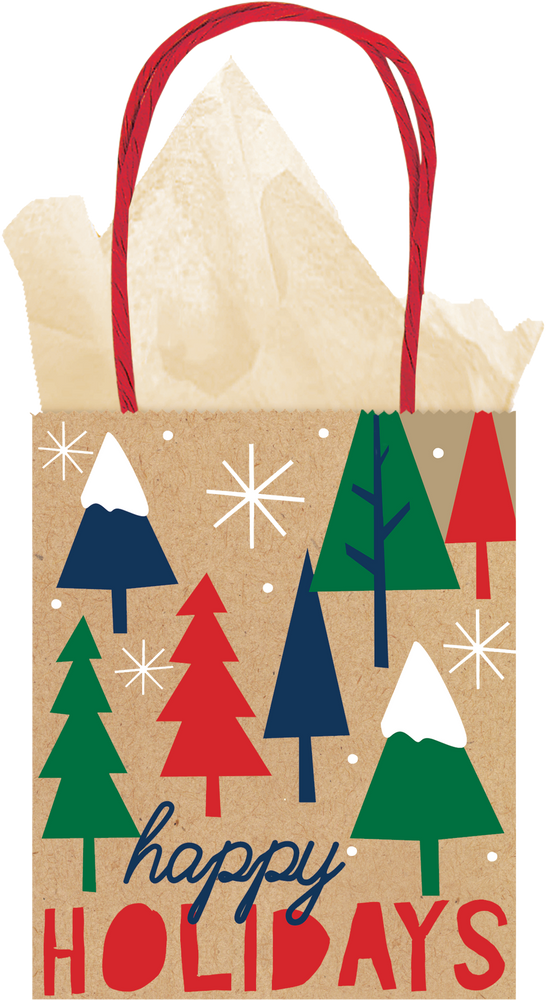 Kraft Christmas Gift Bags, 7pk Party City