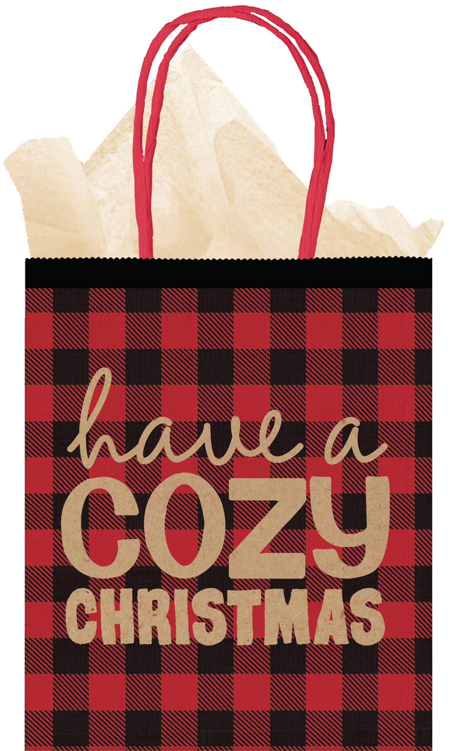 Kraft Christmas Gift Bags, 3-pk Front_Flat