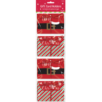 Merry Christmas Gift Card Holder Boxes, 4-pc Front_Flat