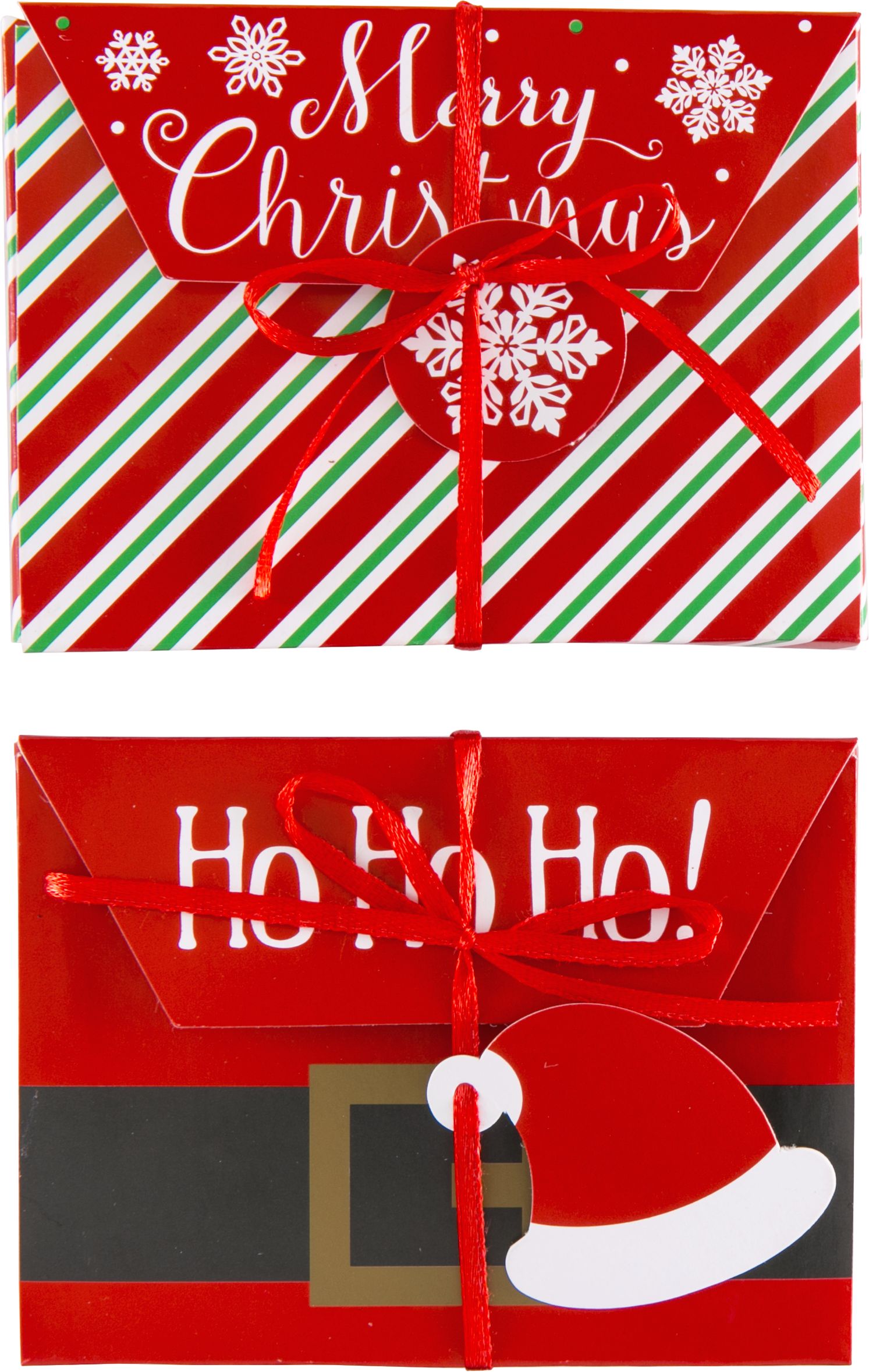 Merry Christmas Gift Card Holder Boxes, 4-pc Front_Flat