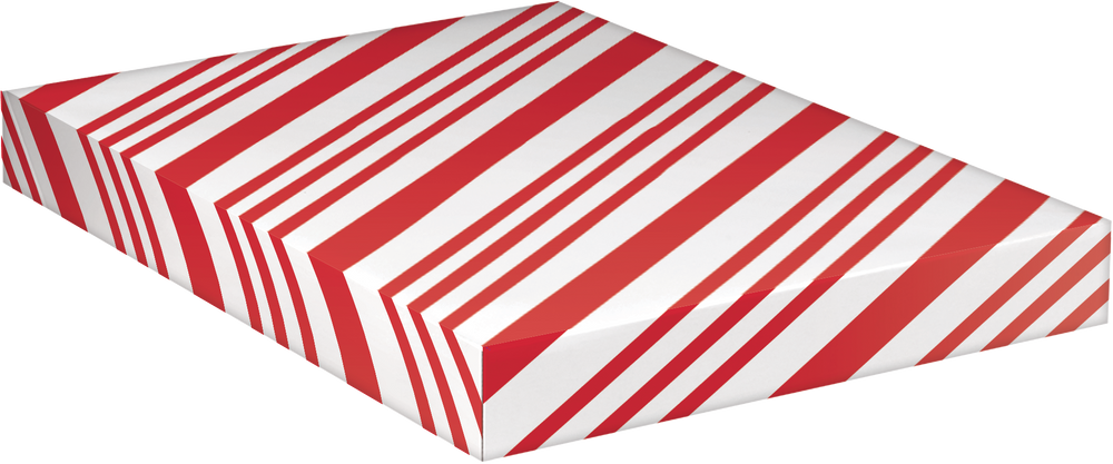 For Living Foldable Square Holiday Gift Box with Lid, Large, Santa & Friends