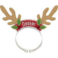 Santa's Reindeer Antlers Headbands, 8-pk Front_Flat
