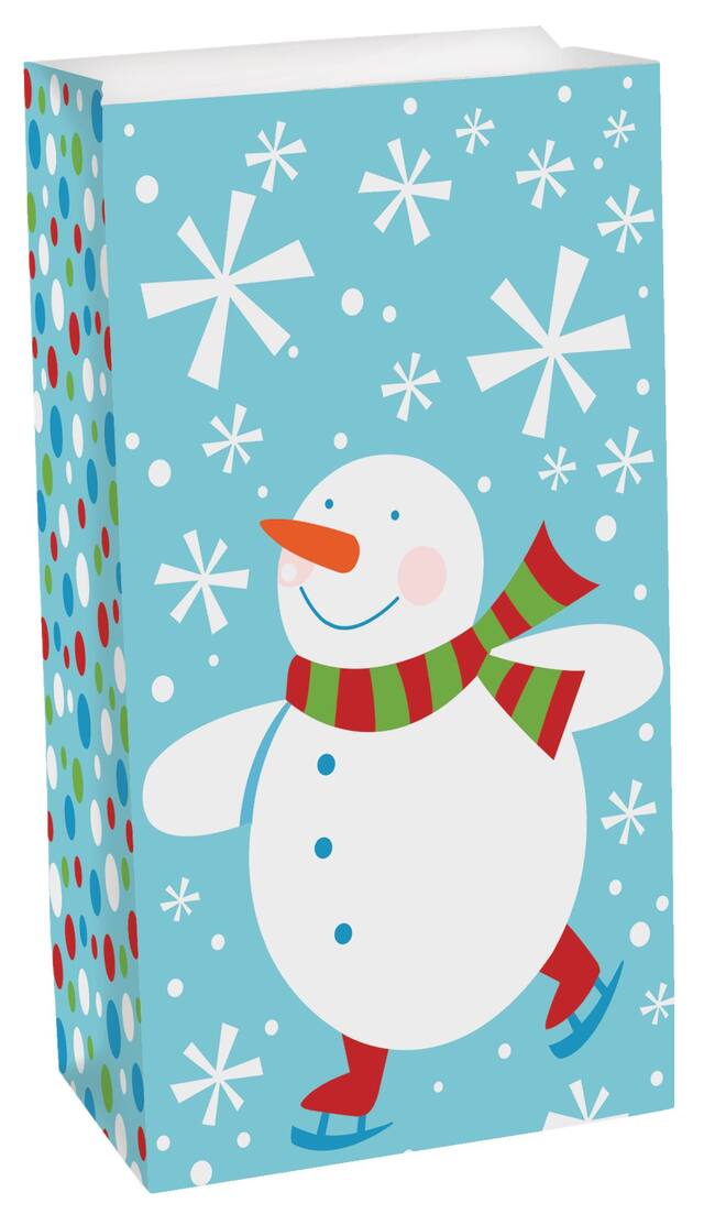 Frosty Friends Treat Bag, 10-in Front_Angled_Right