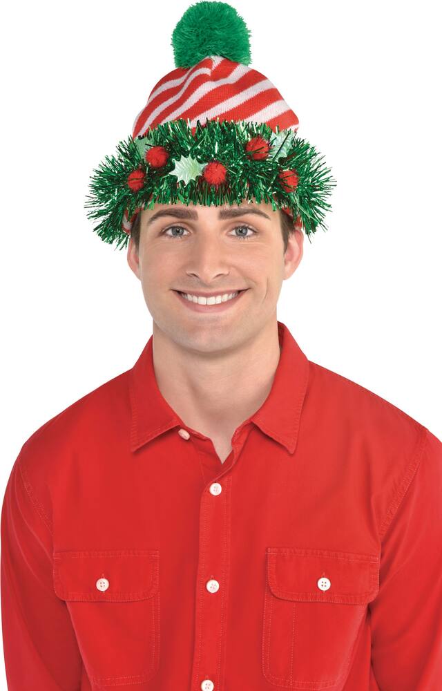 Tinsel Wreath Beanie Front_Flat