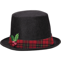 Chapeau haut-de-forme noir pour bonhomme de neige Front_Elevated