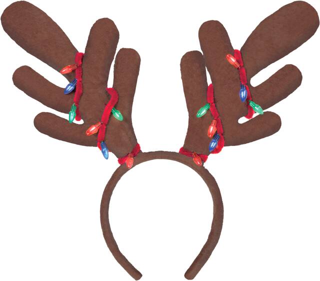 Christmas Lights Reindeer Antlers Front_Flat