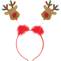 Rudolph Reindeer Headband Bopper, Adult, One Size Front_Flat
