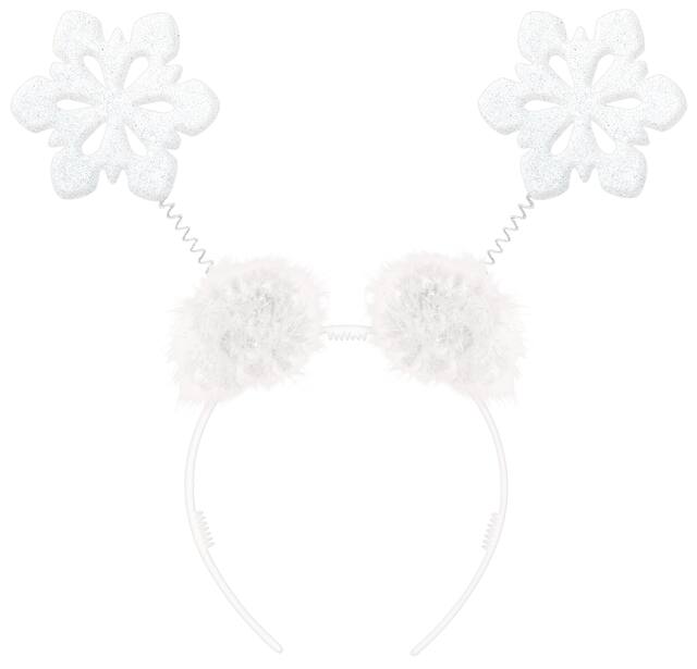 Glitter Snowflake Head Bopper Front_Flat