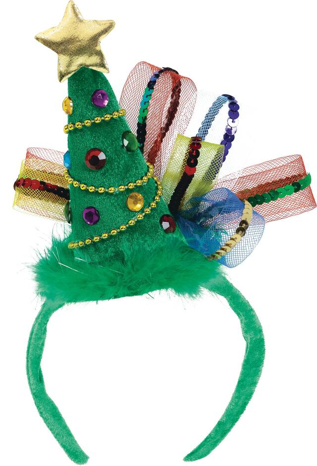 Fashion Christmas Tree Headband Front_Elevated
