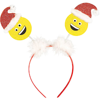 Serre-tête scintillant, Père Noël souriant Front_Flat