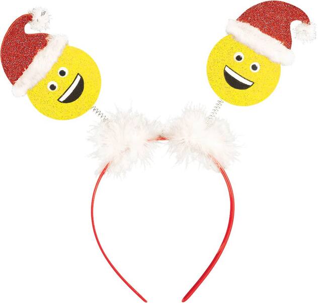 Serre-tête scintillant, Père Noël souriant Front_Flat