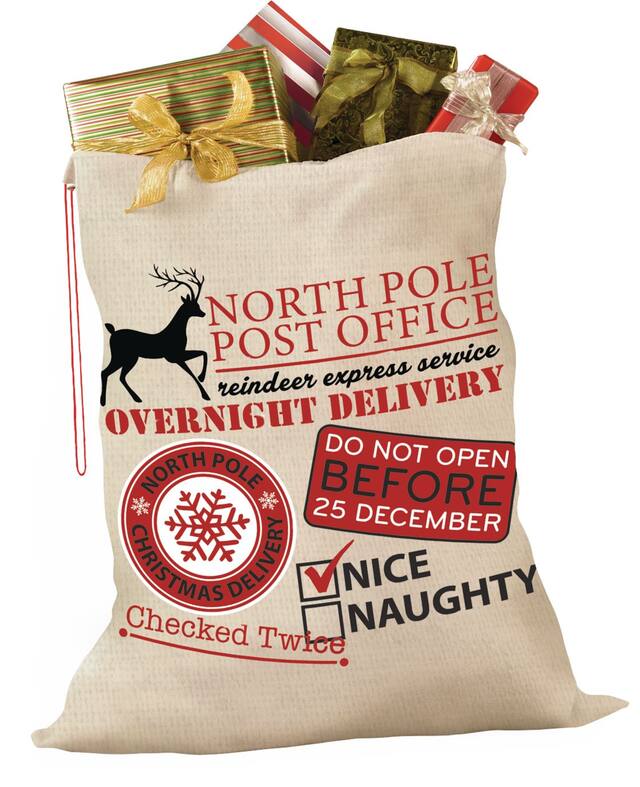 Jumbo Santa Gift Sack Front_Flat