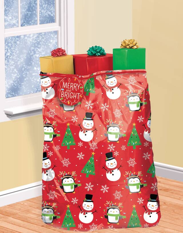 Snowy Friends Gift Sack, 56-in Front_Flat