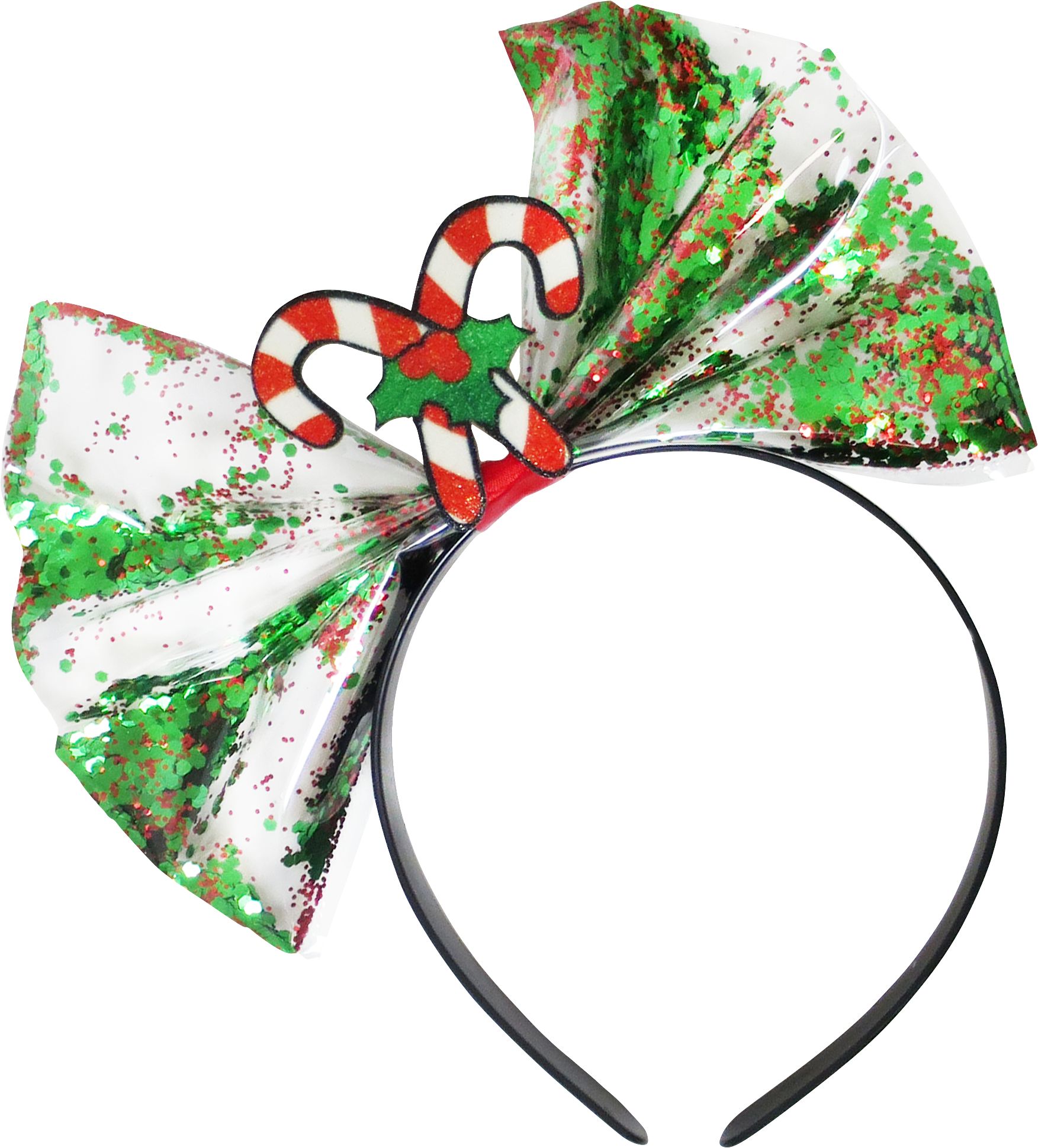 Serre-tête à boucle, canne de Noël Front_Flat