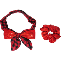 Accessoires pour cheveux à paillettes rouges, paq. 2 Overhead_Plunge