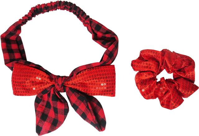 Accessoires pour cheveux à paillettes rouges, paq. 2 Overhead_Plunge