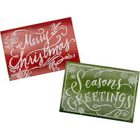 Glitter Green & Red Holiday Cards, 16-pk Composite_or_Mixed