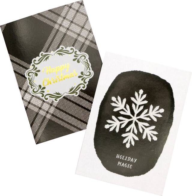 Black & White Holiday Cards, 16-pk Composite_or_Mixed