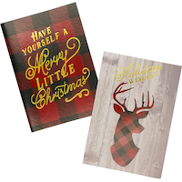 Buffalo Plaid Holiday Cards, 16-pk Composite_or_Mixed
