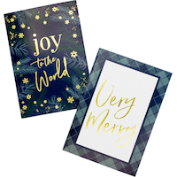 Glitter Joy & Merry Holiday Cards, 16-pk Composite_or_Mixed